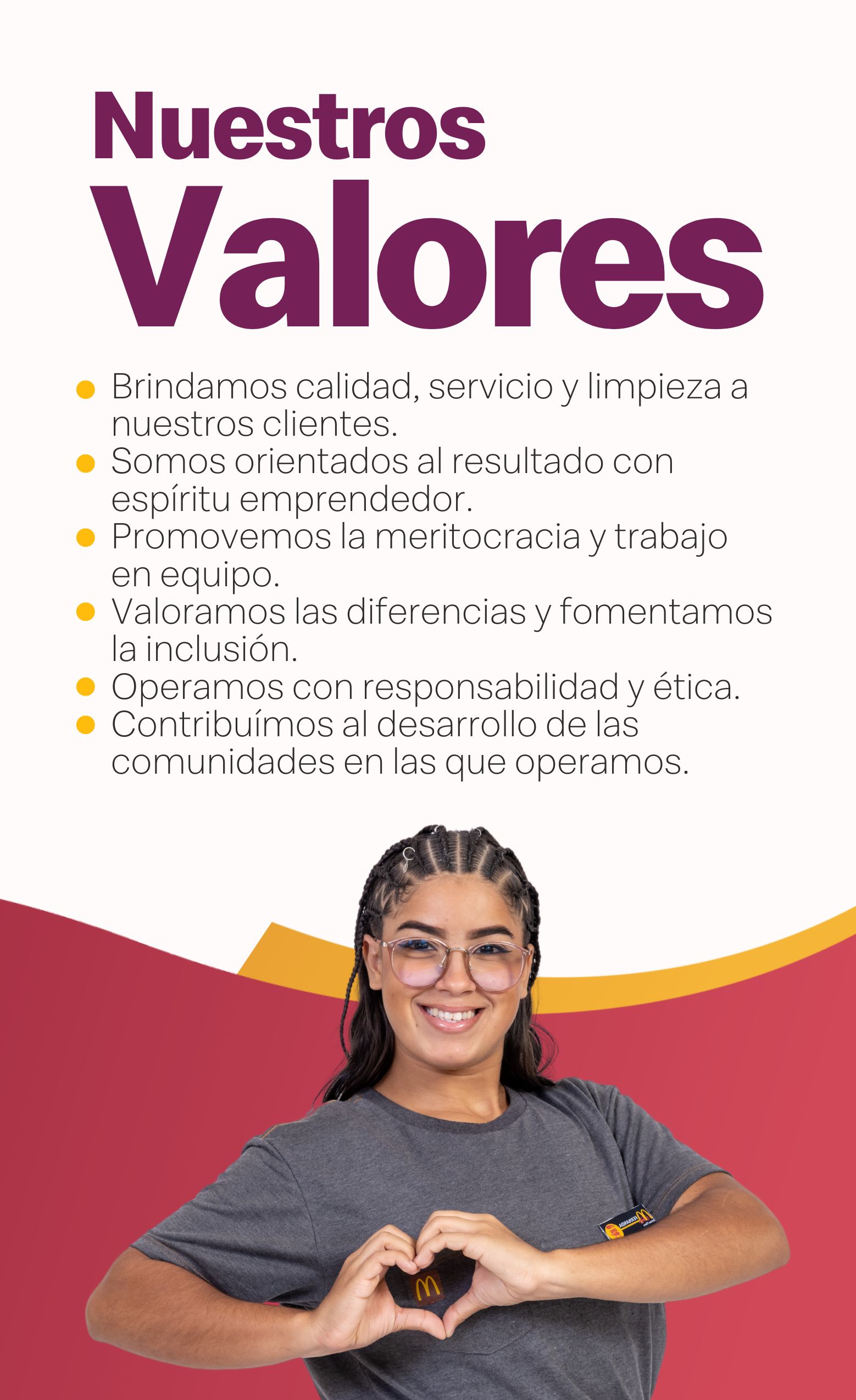 Banner - Nuestros Valores - Arcos Dorados - Quienes somos - mobile