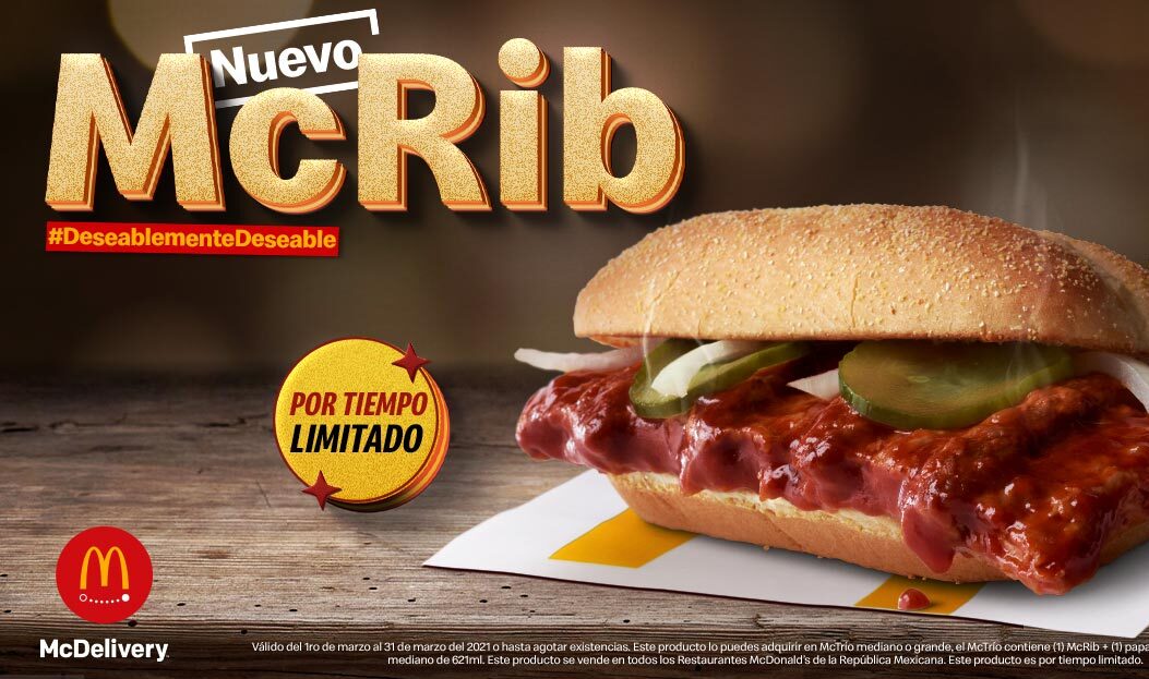 [México] McDonald’s anuncia el regreso del legendario McRib a México