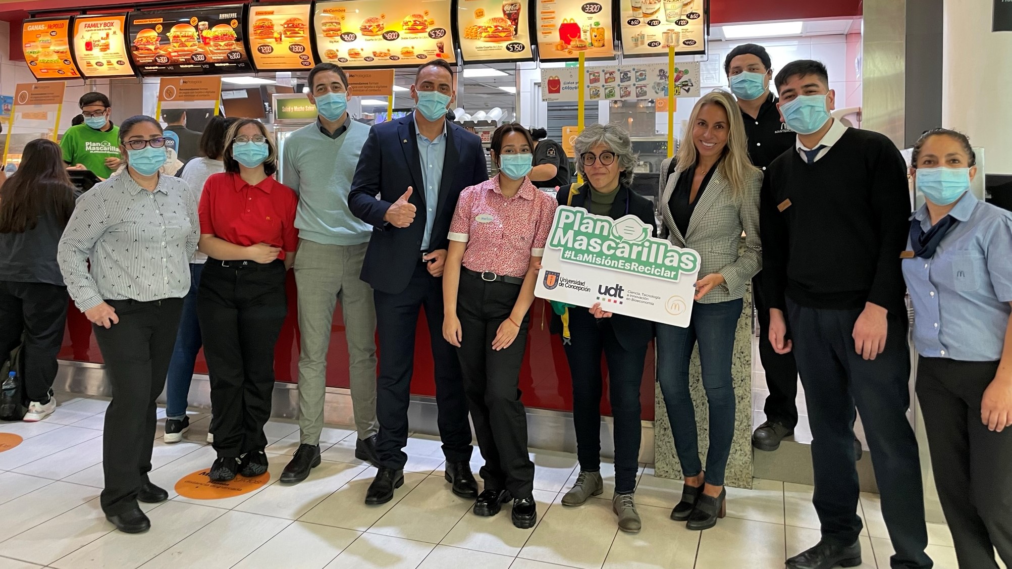 [Chile] Arcos Dorados recuperará 360 kilos de mascarillas utilizadas en sus restaurantes McDonald’s para ser transformadas en bandejas
