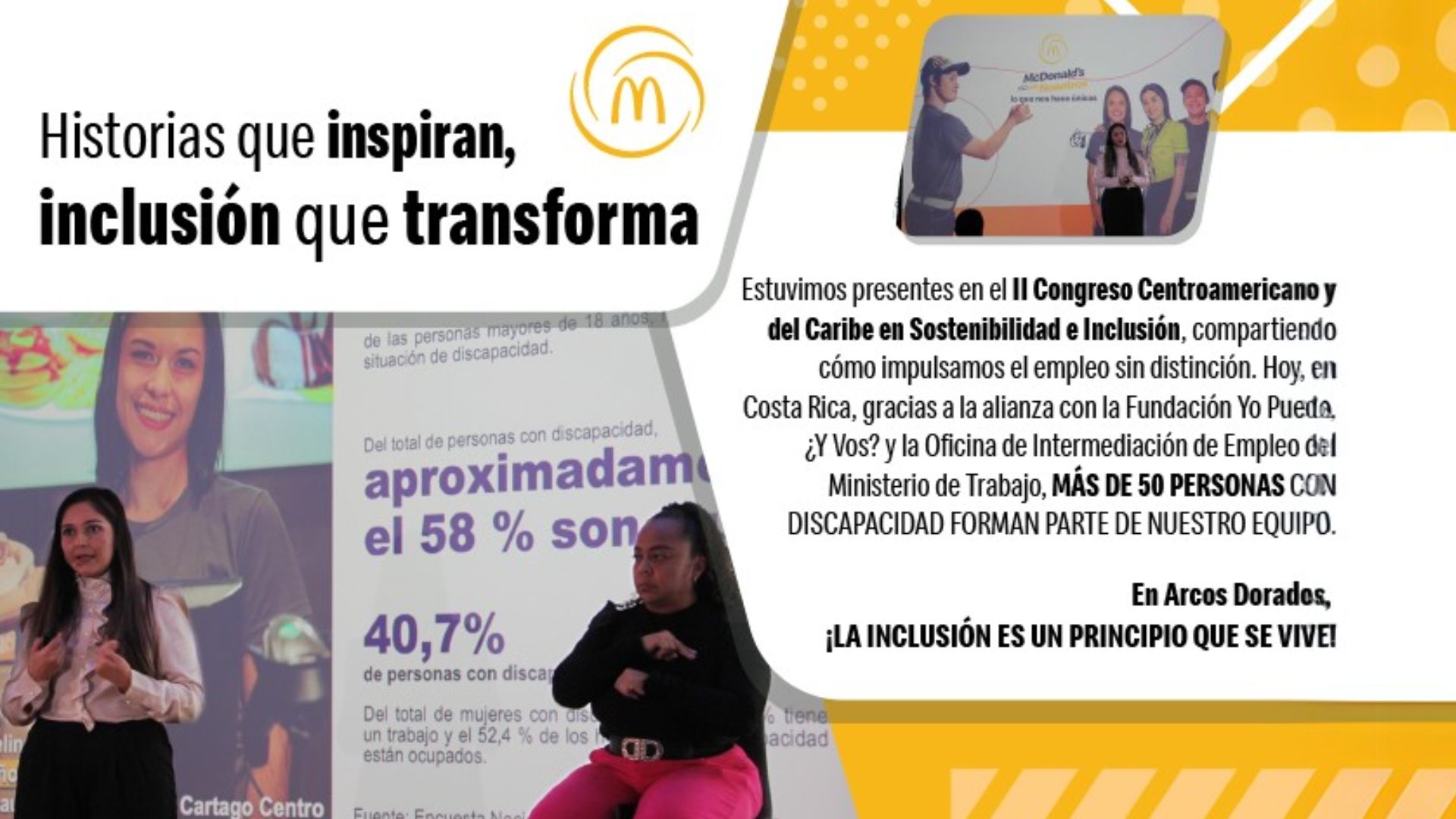 [Costa Rica] Arcos Dorados comprometido con la inclusión laboral