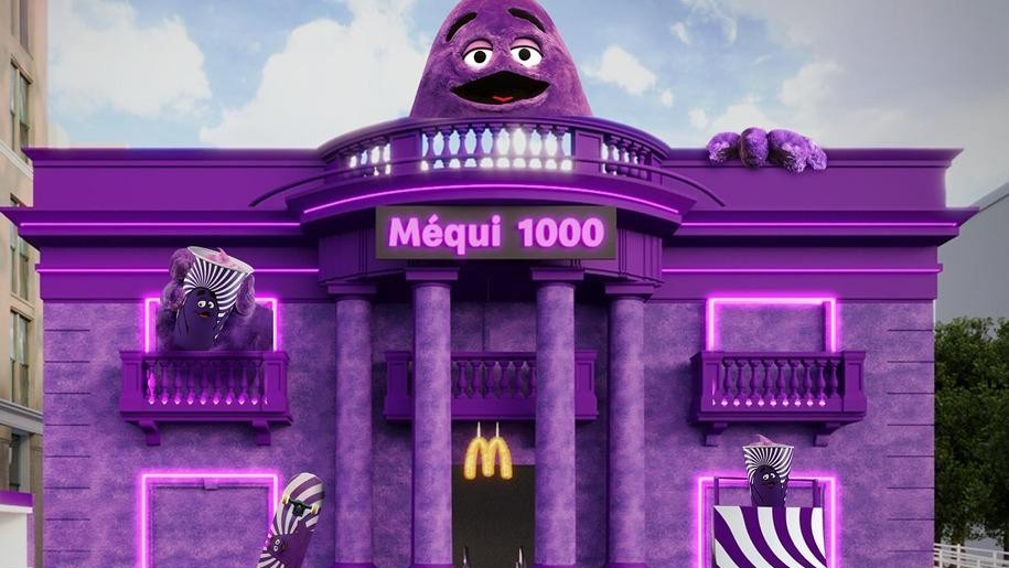 [Brasil] O que é um ponto roxo na Av. Paulista? Grimace invade o Méqui 1000