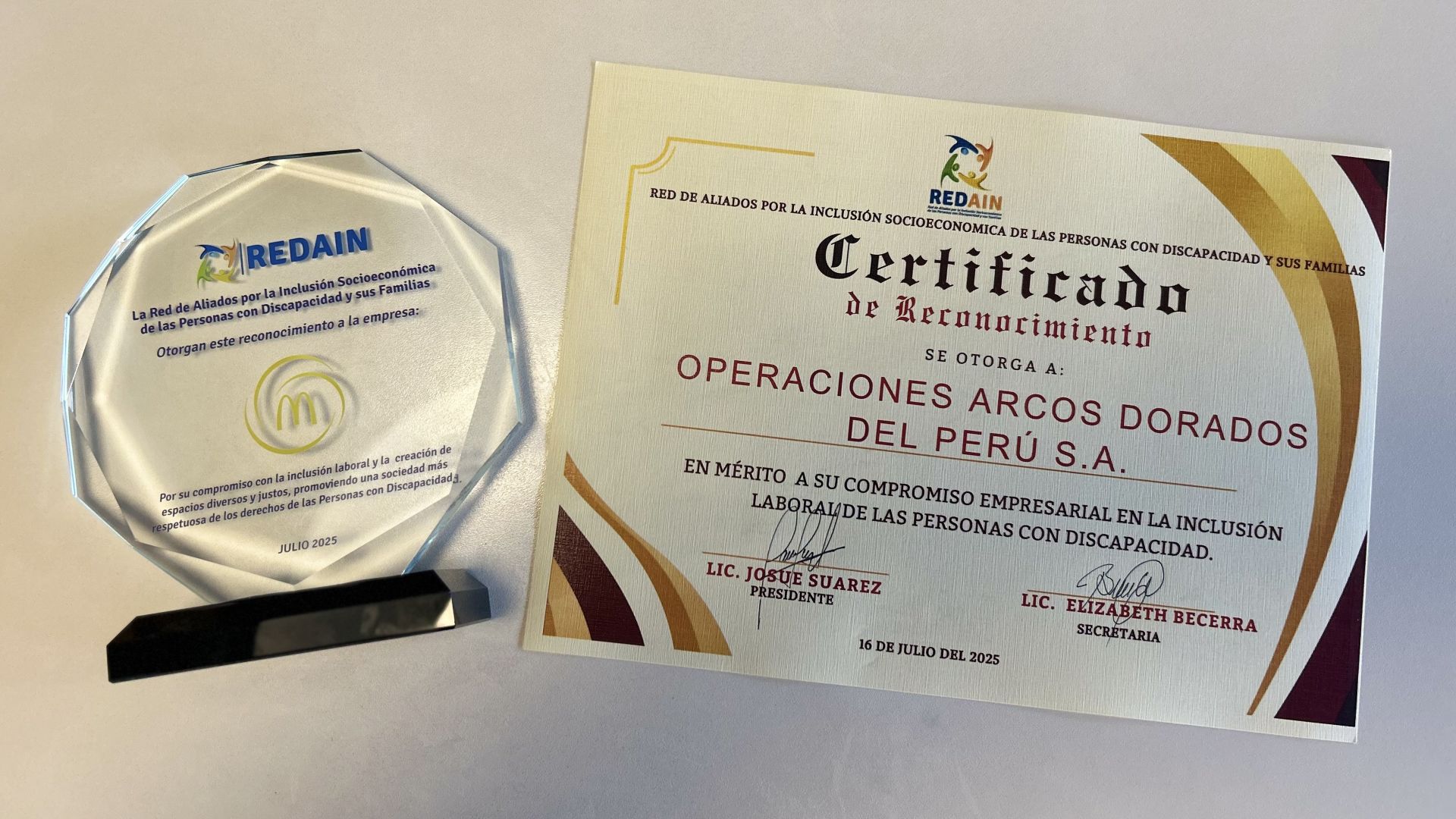 En Perú fuimos reconocidos por nuestro compromiso con la inclusión laboral