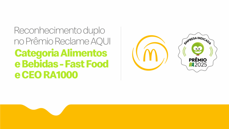 McDonald’s vence o Prêmio Reclame AQUI na categoria Alimentos e Bebidas – Fast Food